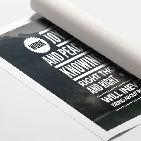 Rolled printed canvas