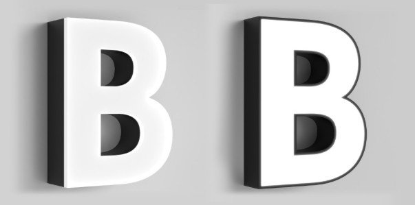Premium face-lit channel letters with white acrylic faces