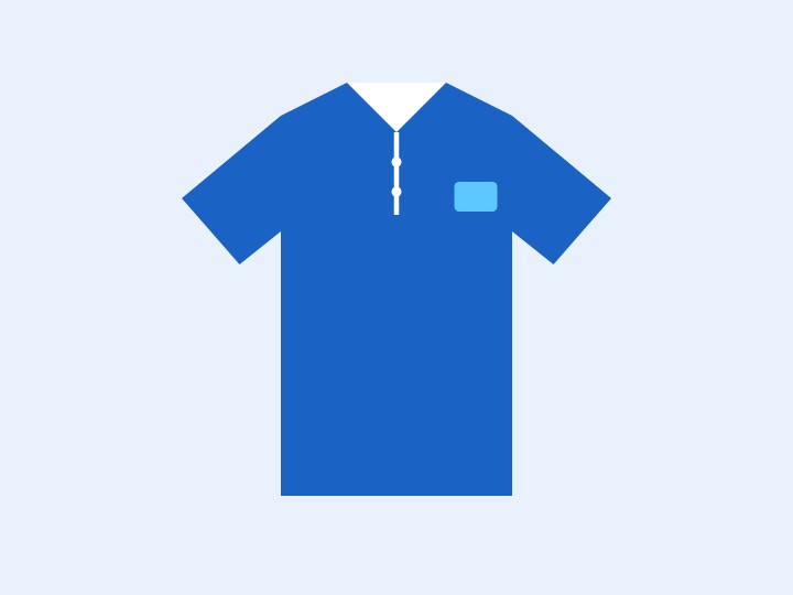 Illustration of a polo shirt with a logo
