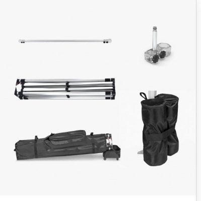 Tent frame, bag and weights