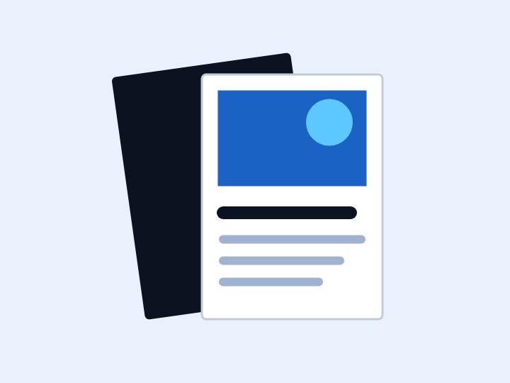 Illustration of printed flyers