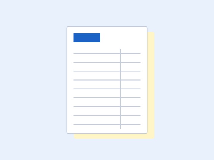 Illustration of an invoice form