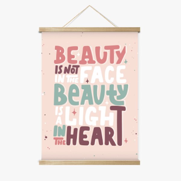 Poster in a magnetic wood hanger