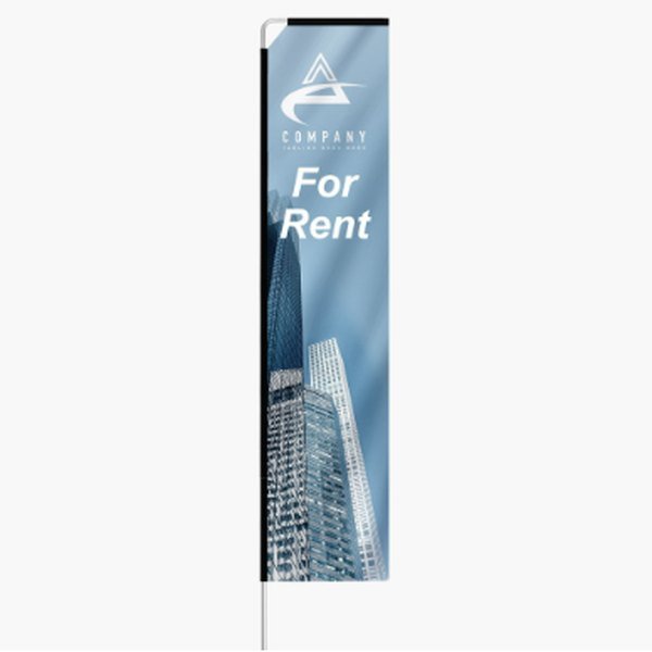Rectangle advertising flag