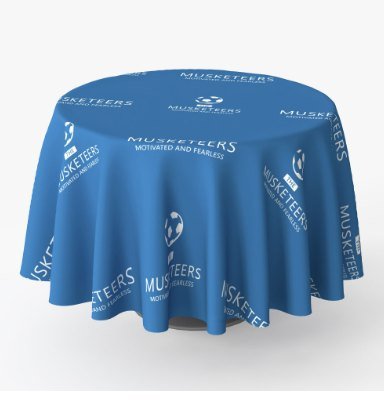 Printed round table cover
