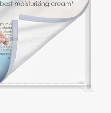 SEG fabric graphic with silicone edge