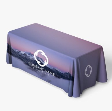 Printed 6 foot table throw