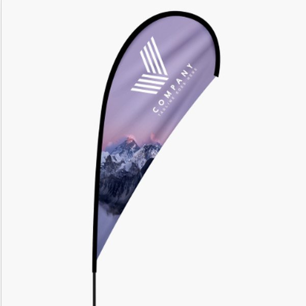 Teardrop advertising flag