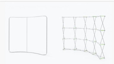 Tension fabric and pop-up frames