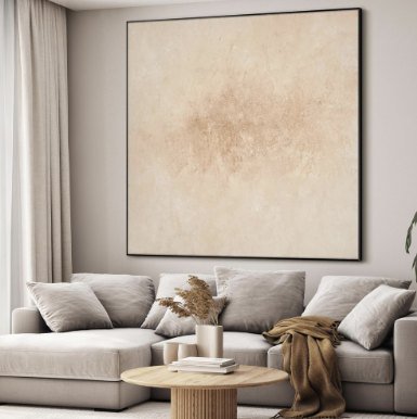 Wall-mounted SEG frame in a living room